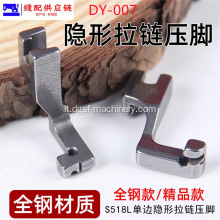 S518L Invisible Zipper All Steel Presser Foot Dy-007